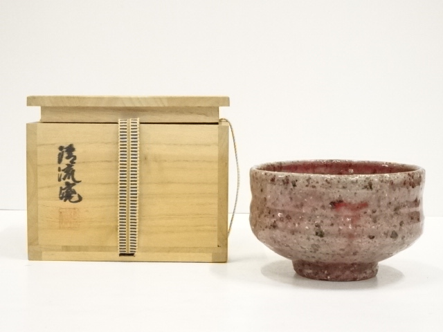 JAPANESE TEA CEREMONY COPPER-RED TEA BOWL / CHAWAN